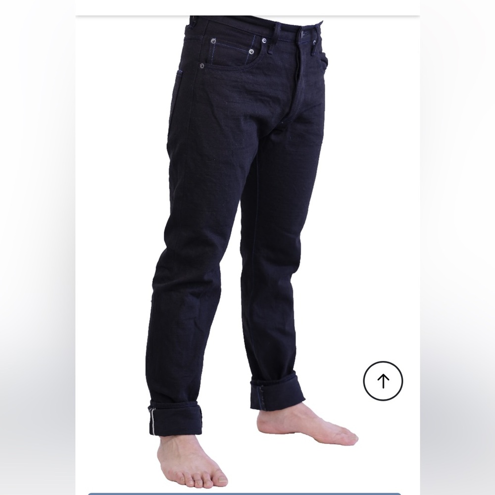 tanuki W29L 34 BK4324HT 15.5oz BlackDenim HighTapered Japanese Selvedge RawDenim